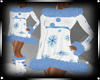Blue White Snow Dress
