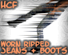 HCF ripped Jeans + Boots