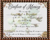 P&J Wedding Certificate