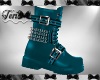 Teal Punk Boots