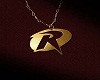 R gold necklace *F*