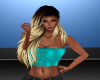 Las Vegas Teal Top