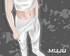 ꒰ white satin pants