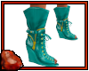 *C Leather Boots Teal