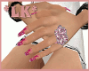 Pink Silver Ring (Left)
