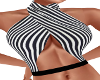 Blk Stripe Summer Halter