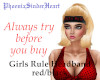 Girls Rule H/B red/black