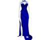 Royal  Blue Satin Gown
