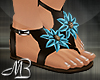 -MB- Blue Flower Sandals