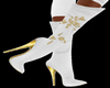 White / Gold Boots