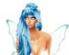 Blue Rave Butterfly Hair