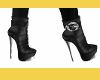 LILY ANKLE BLK SIL BOOTS