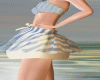 MxU-striped mini skirt