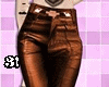 3! Brown Leather Pants