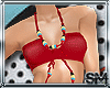 Red Beads bra