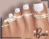 Feet White - Gold Rings