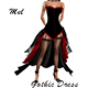 Gothic Dress Red Black