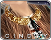 [ Sequin Collar Gold Bow