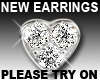 diamond love  earings