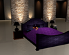 purple & black bed