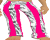 pants M pink & silver