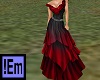 !Em Red Black Vamp Gown