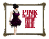 pink black angry skirt.