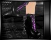 (D)Purple Bow Boots
