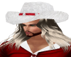 White and Red Cowboy Hat