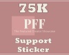 PFF 75K support sticker