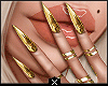 ♔ Gold Chrome Nails