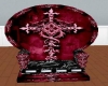 Red Skull Cross Throne