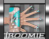 *B* Aqua Butterfly Nails