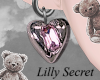 bb heart earring pink