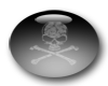 Pirate button sticker