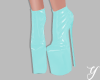 Y| Latex Boots Blue