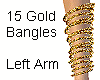 Gold Bangles 15 Left Arm