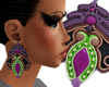 OO * Purple Boho Earring