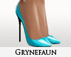 Blue stiletto heels
