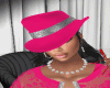Hat pink&silver