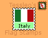 Italian flag stamp