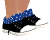 Blue star tennis shoe