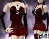 d4! Vamp Short Dress Red