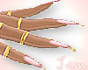 {J} Pink Pierced Nails