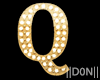 Q Letters Gold Lamps