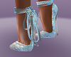 light blue floral heels