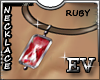 EV Ribbon Choker Ruby