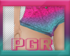 PGR: faded print shorts