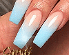 Natural Blue Nails