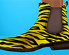 Yellow Tiger Stripe Chelsea Boots (F)
